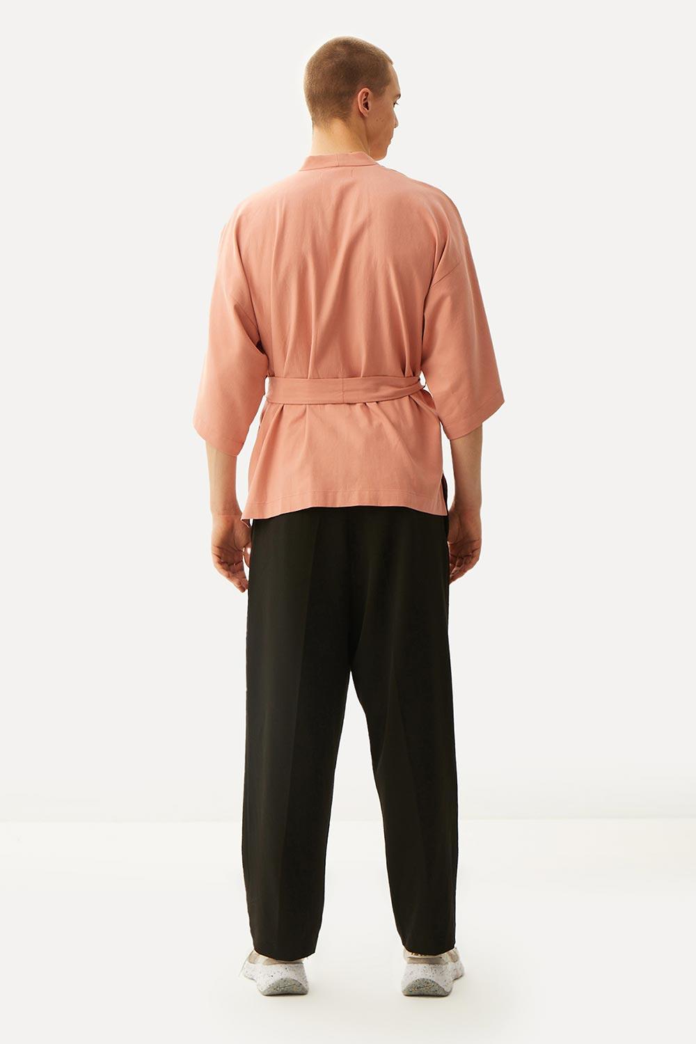 WWF Market-Sugar Glider Kısa Kollu TENCEL™ Kimono - Pembe-Kimono-8-Milagron.com