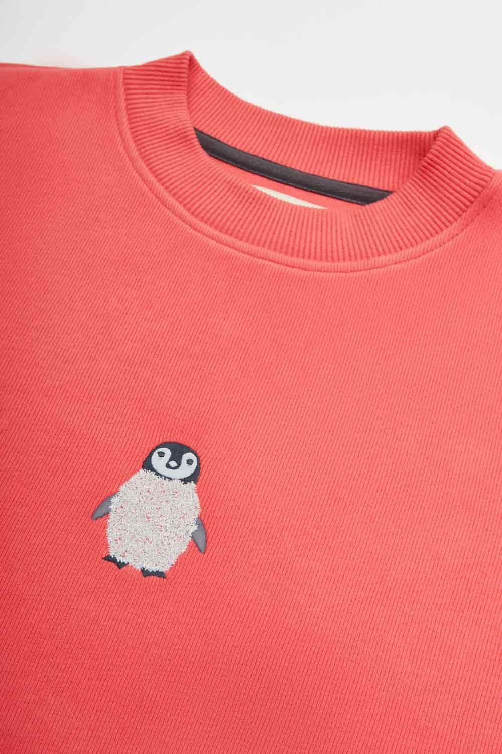 WWF Market-Yavru İmparator Penguen Crop Sweatshirt - Pembe-Sweatshirts & Hoodies-3-Milagron.com