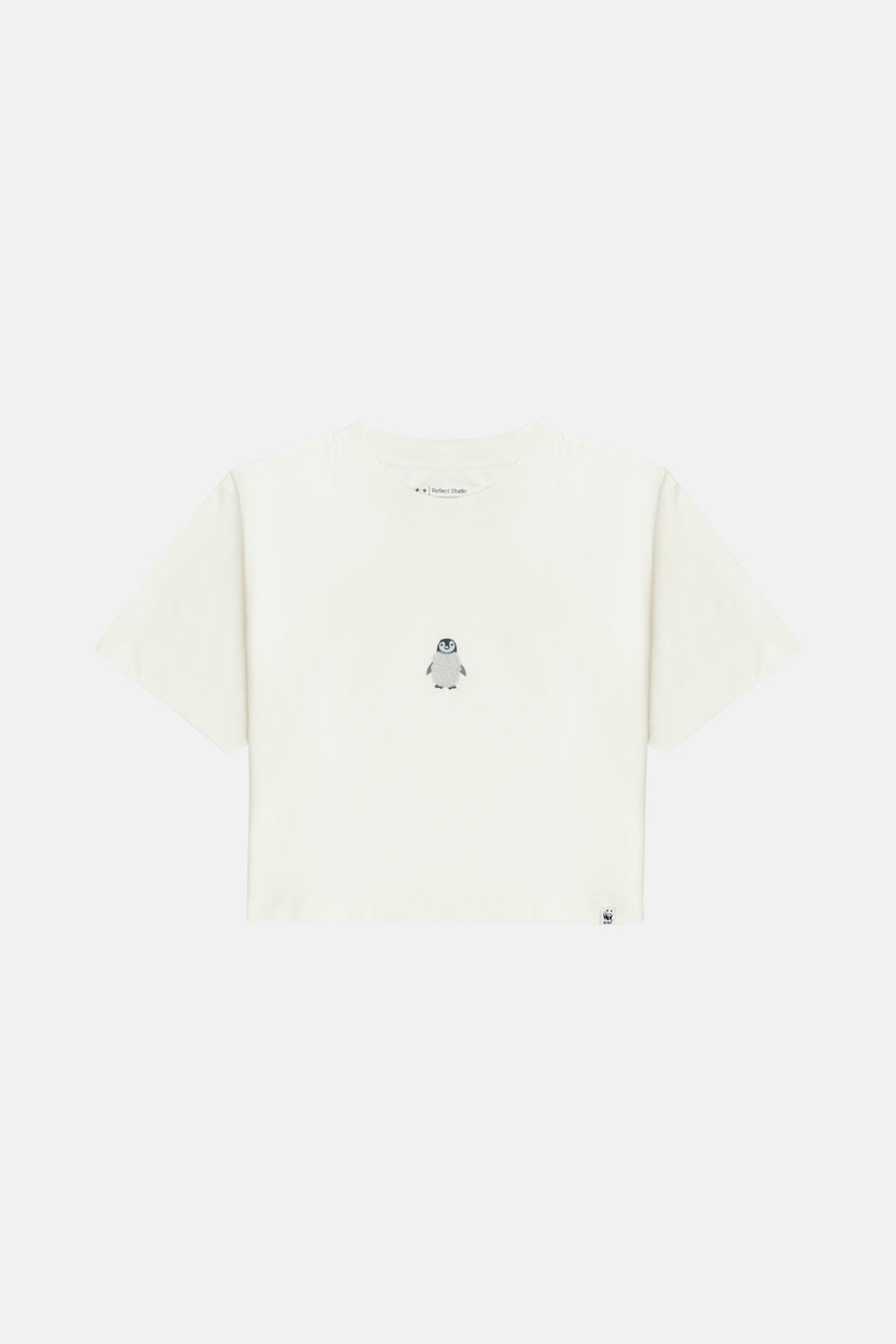 WWF Market-Yavru İmparator Penguen Crop T-shirt - Beyaz-T-Shirts-2-Milagron.com