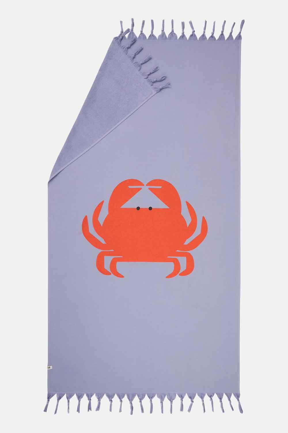 WWF Market-Yengeç Havlu Peştamal - Mavi-Plaj Havlusu-3-Milagron.com