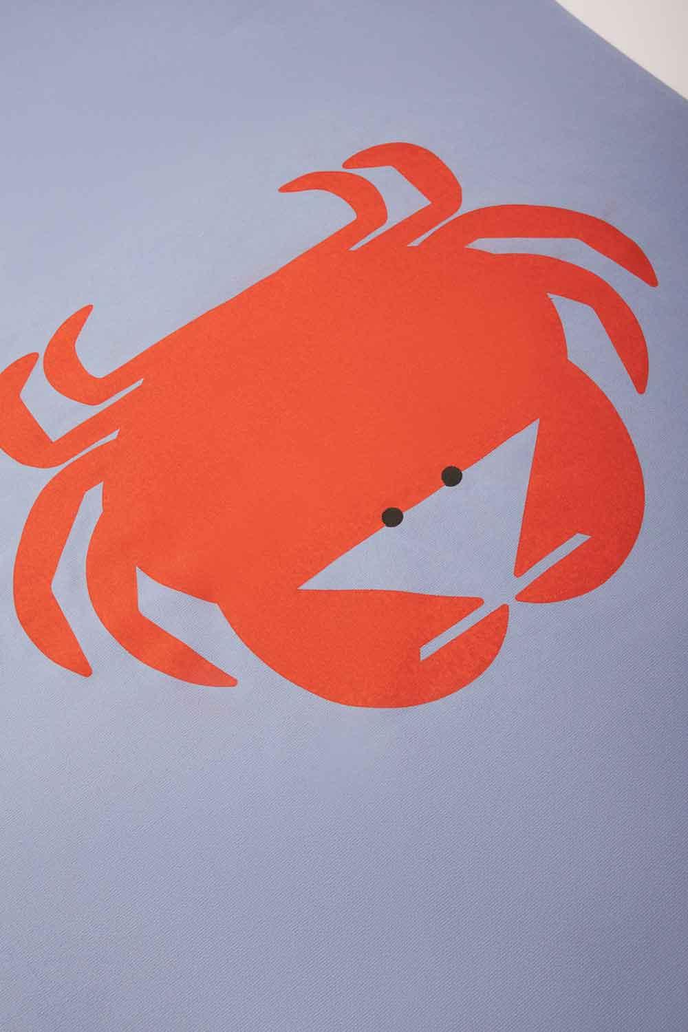 WWF Market-Yengeç Havlu Peştamal - Mavi-Plaj Havlusu-4-Milagron.com