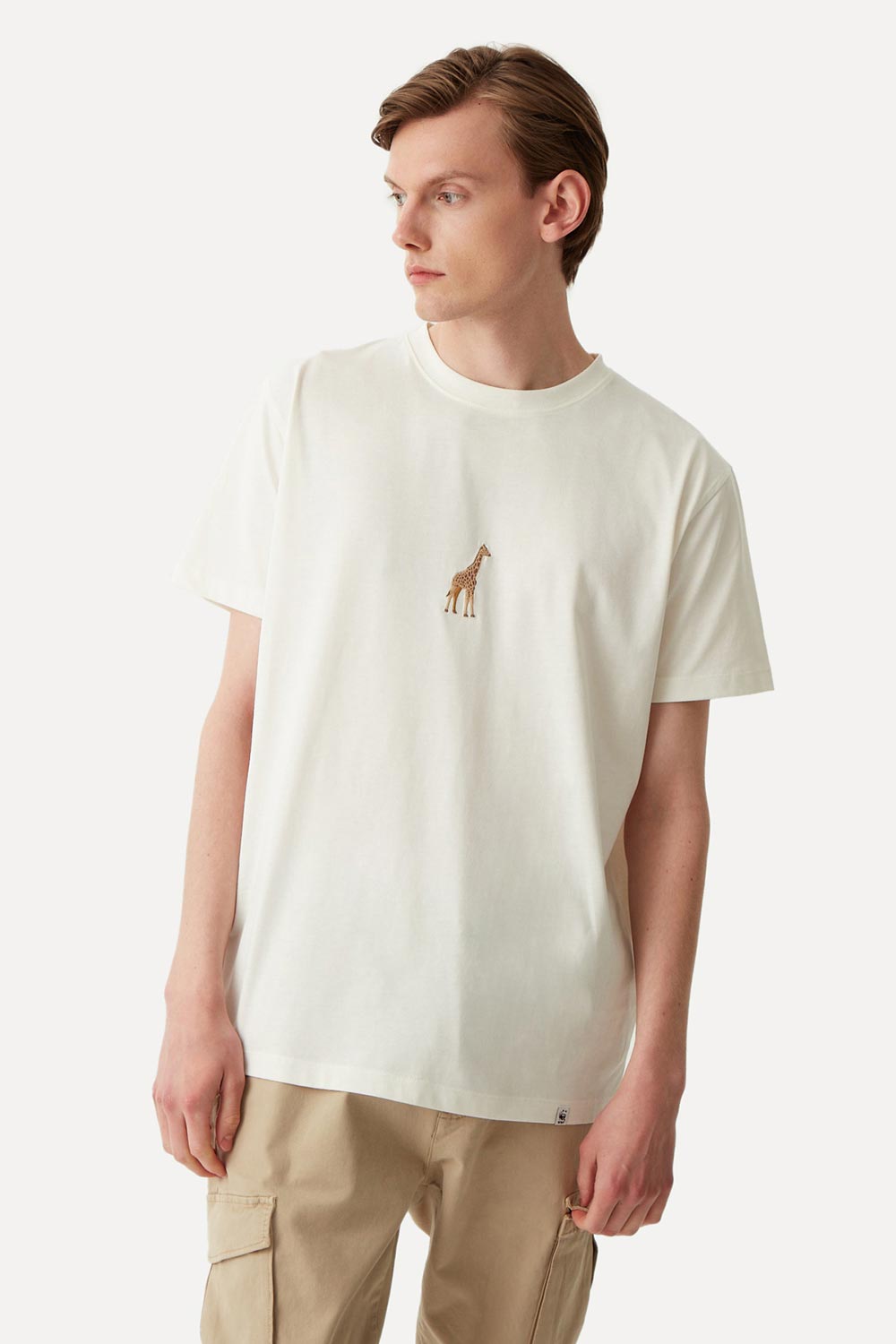 WWF Market-Zürafa T-Shirt - Ekru-T-Shirts-6-Milagron.com