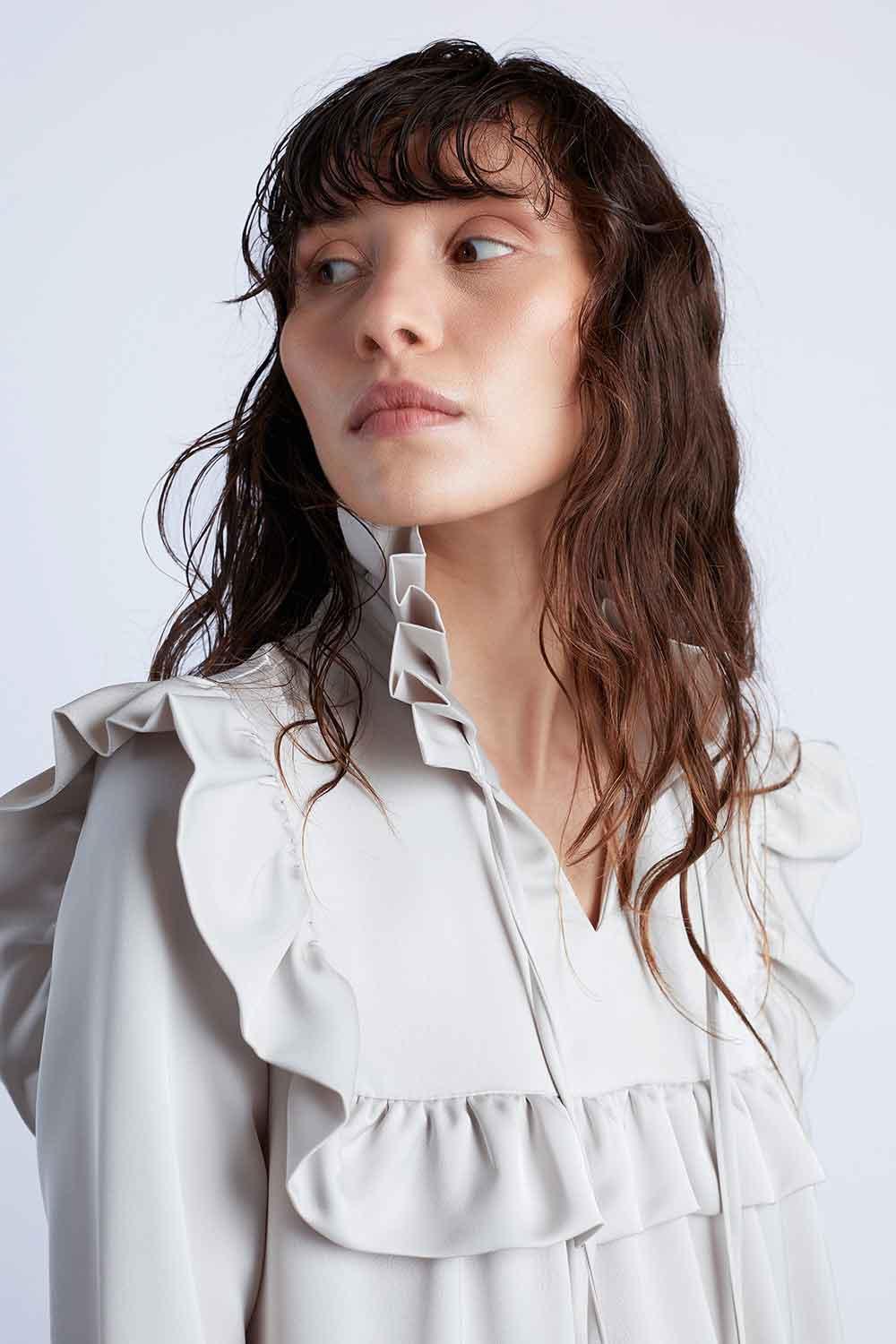 Wabi Sabi-Ws X Mag Bej Scorpio Maxi Elbise-Elbise-4-Milagron.com