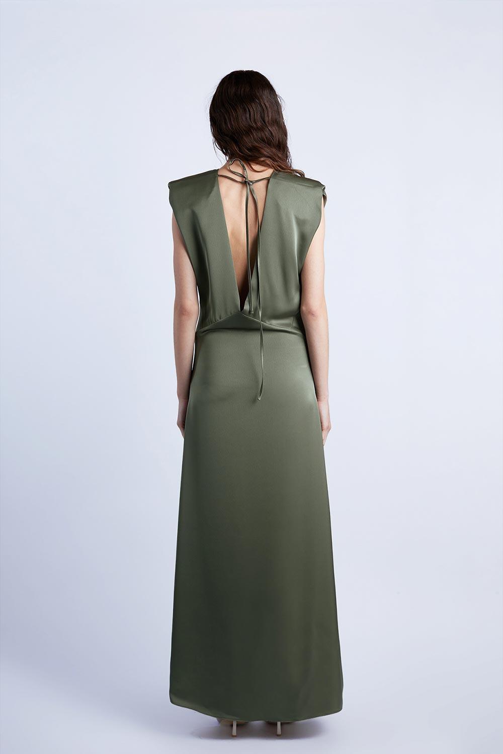 Wabi Sabi-Ws X Mag Haki Aries Maxi Elbise-Elbise-5-Milagron.com