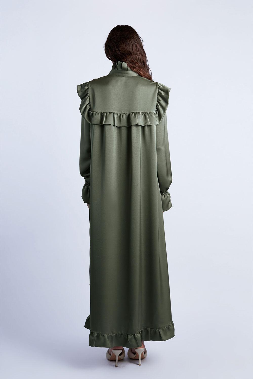 Wabi Sabi-Ws X Mag Haki Scorpio Maxi Elbise-Elbise-4-Milagron.com