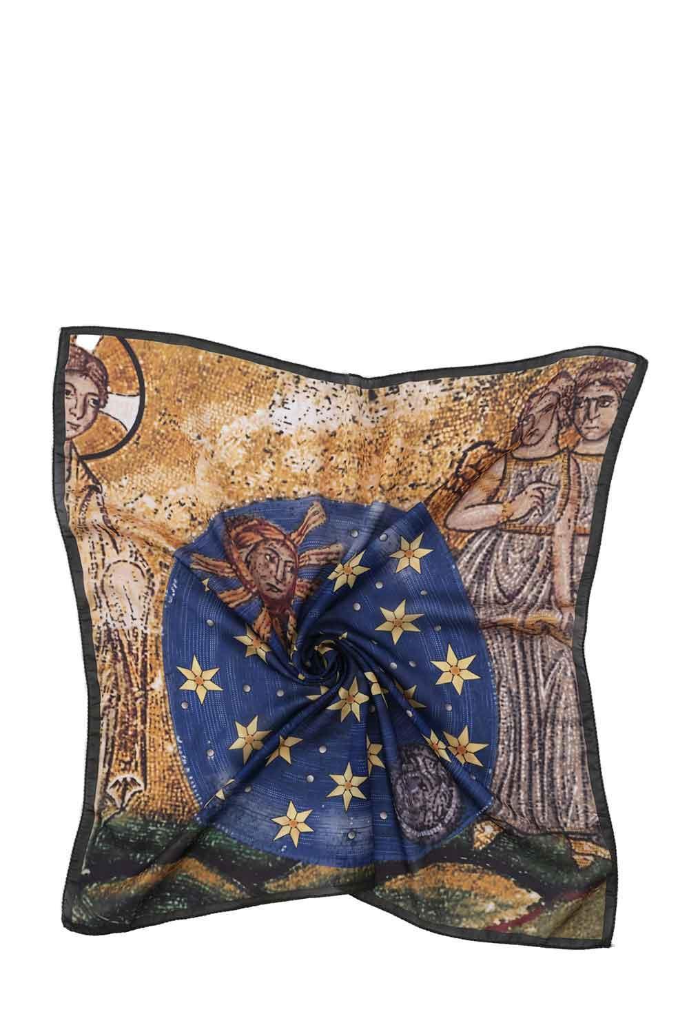 Wabi Sabi-Ws X Mag Lacivert Comet Fular-Şal & Fular-3-Milagron.com