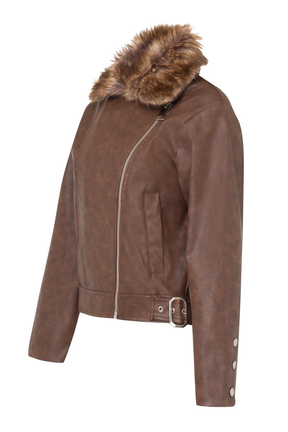 Wown-Dora Leather Jacket-Deri Mont-4-Milagron.com