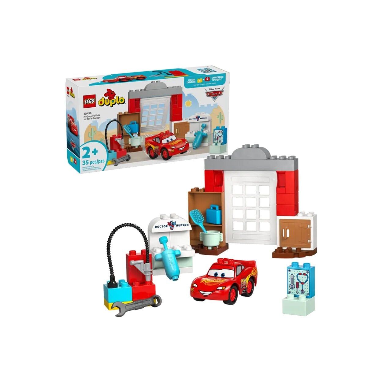 10456 Lego Duplo Mcqueen'In Doc'Un Garajını Ziyareti 35 Parça +2 Yaş