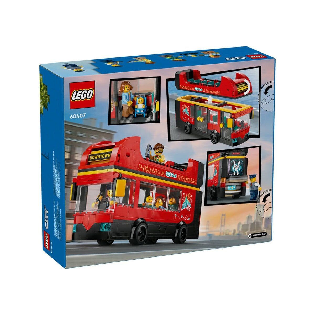 60407 Lego City Kırmızı İKi Katlı Tur Otobüsü 384 Parça +7 Yaş