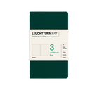 Leuchtturm1917 Jottbook Pur A6 64 Numaralandırılmış Sayfa Noktalı 3'Lü Paket Defter Forest Green 400723