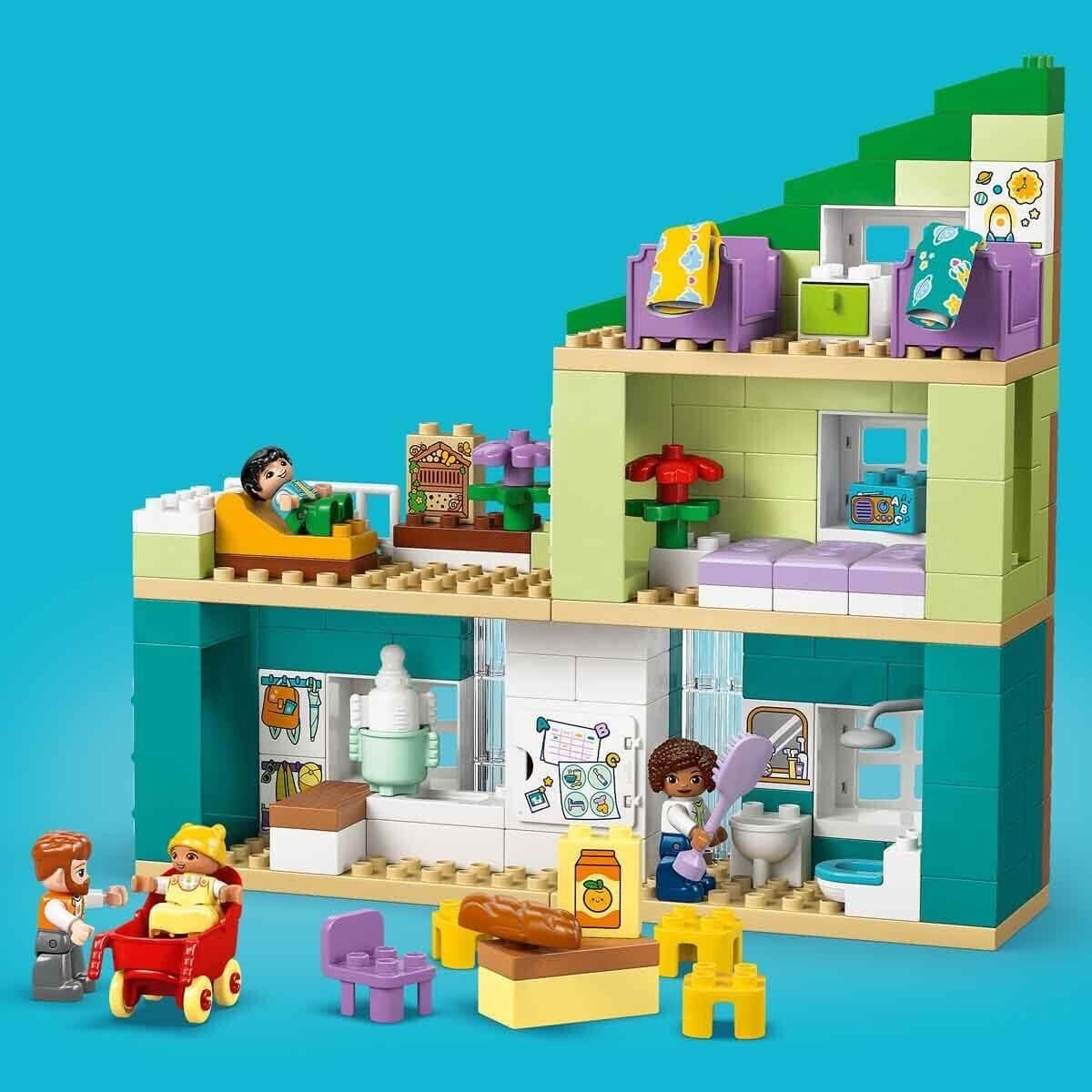 10470 Lego Duplo 3Ü1 Arada Figürlü Modern Aile Evi 166 Parça +2 Yaş