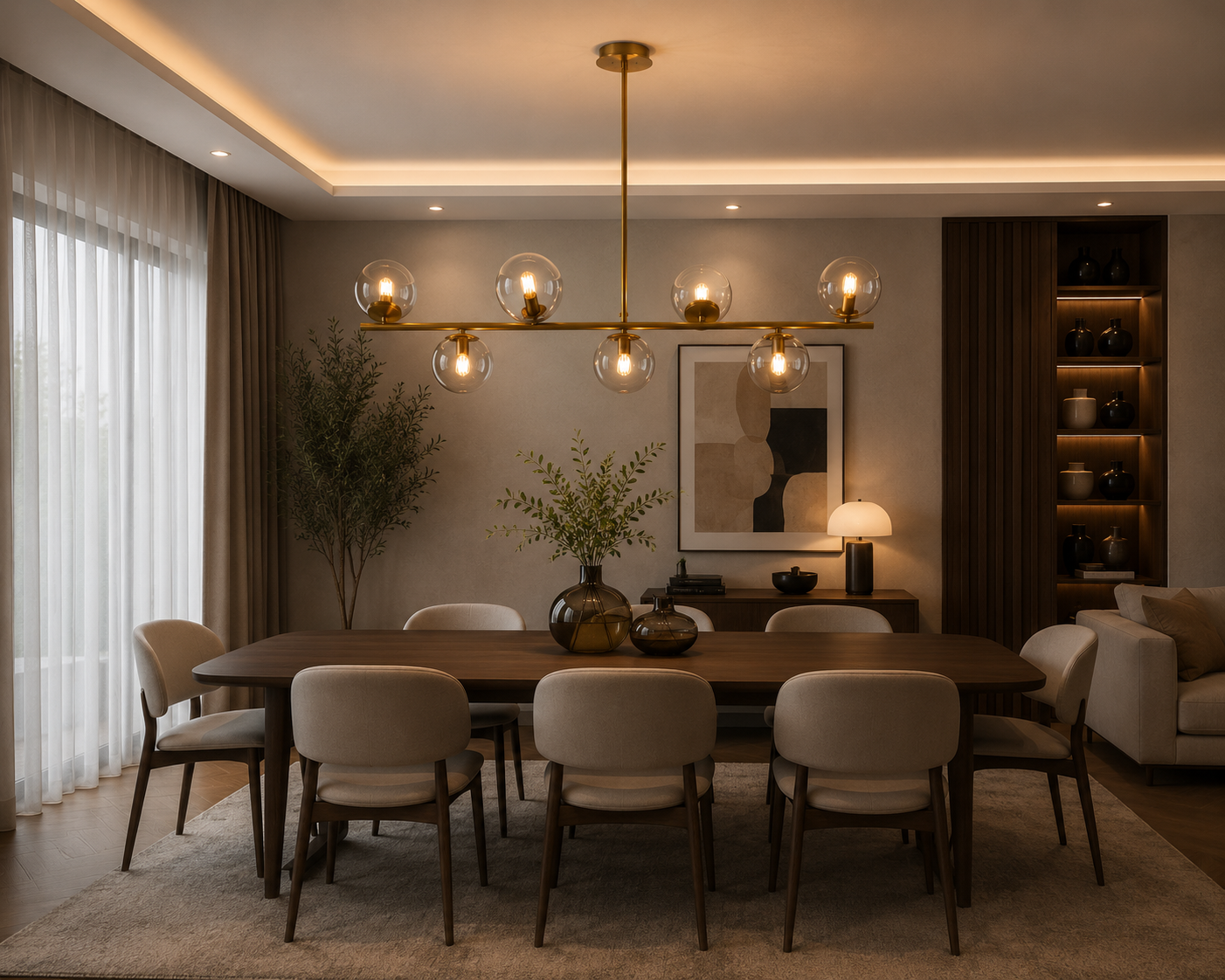 Lumiana-Orbit 7 Kollu Avize-Masa Üstü-Avize-2-Milagron.com
