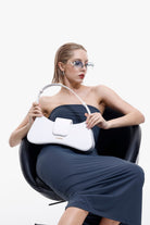 Ayarlanabilir Askılı Omuz Çantası Greta Beyaz - 1