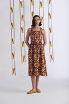 Venezia Sırt Lastik Detaylı Elbise - 1