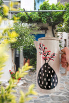 Seramik Sürahi Kırmızı Çiçekler - 1