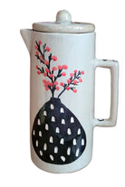 Seramik Sürahi Kırmızı Çiçekler - 2