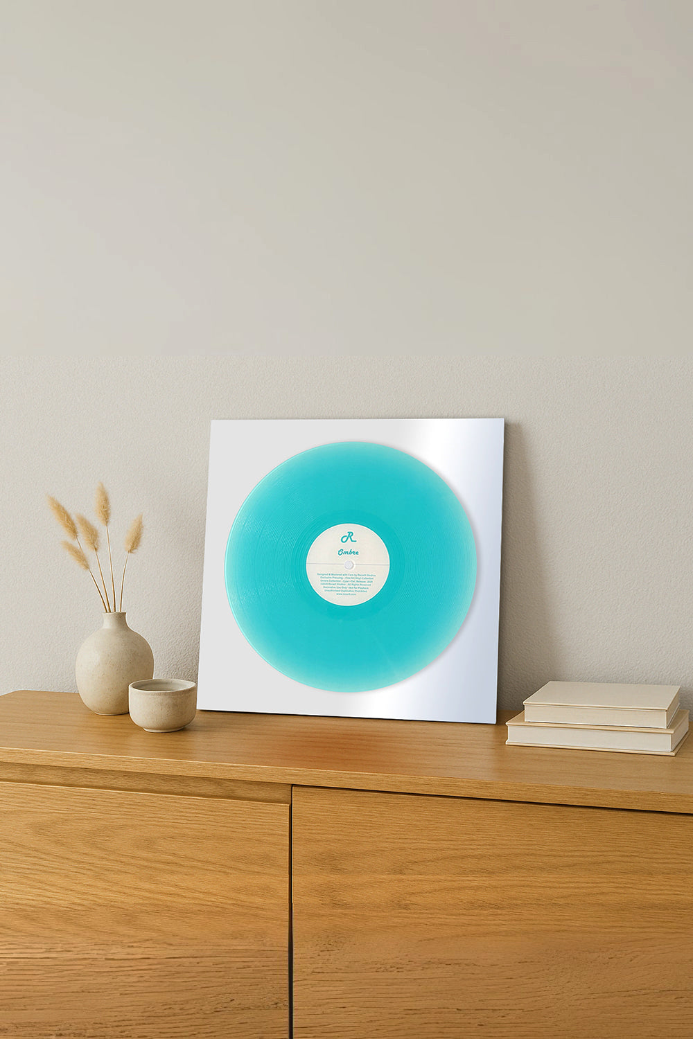 Ombre - Plak - Duvar Dekorasyonu - Turkuaz - 1