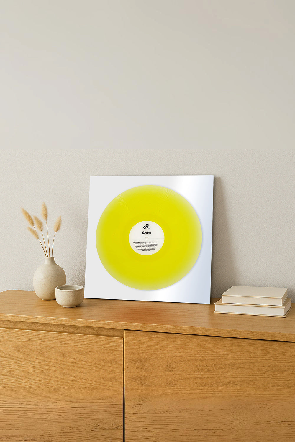 Ombre - Plak - Duvar Dekorasyonu - Sarı - 1