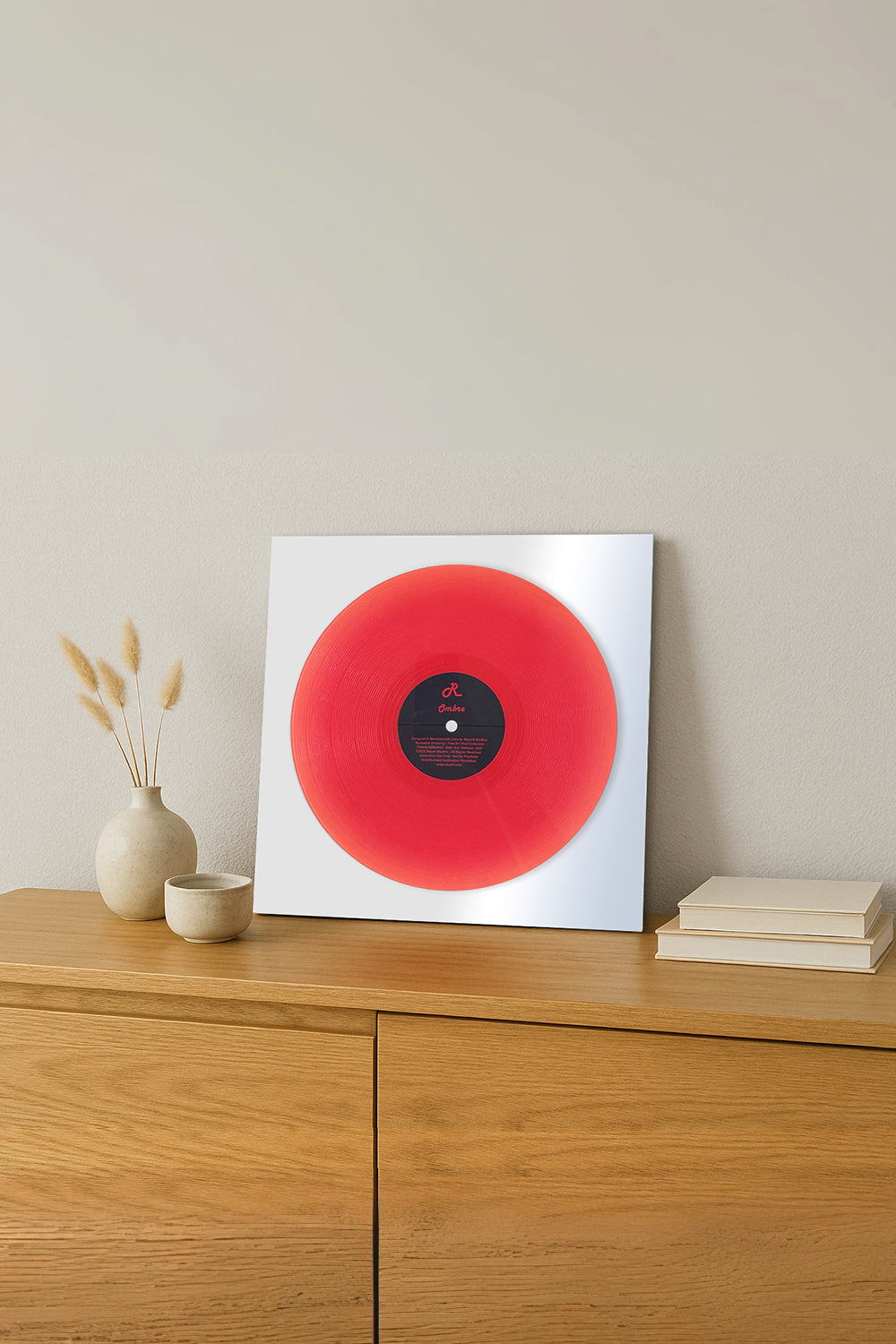 Ombre - Plak - Duvar Dekorasyonu - Kırmızı - 1