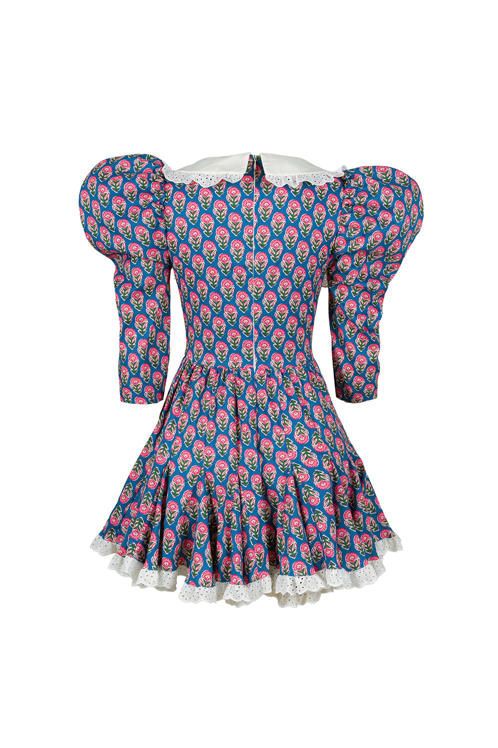 Sonia Yakalı Mavi Elbise - 1