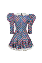 Sonia Yakalı Mavi Elbise - 1