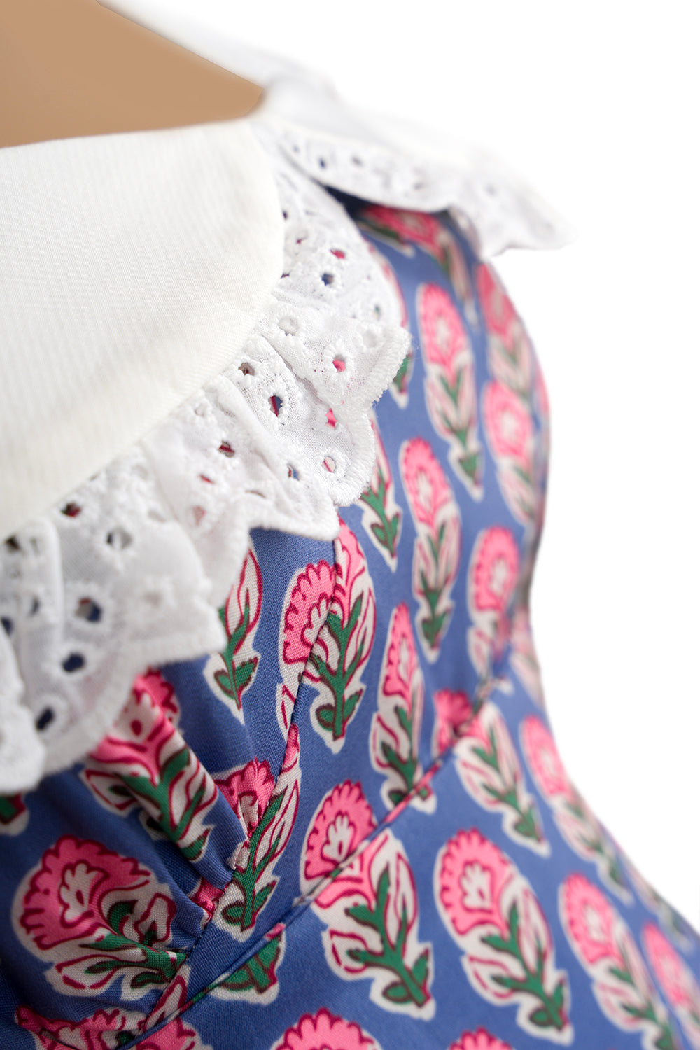 Sonia Yakalı Mavi Elbise - 2