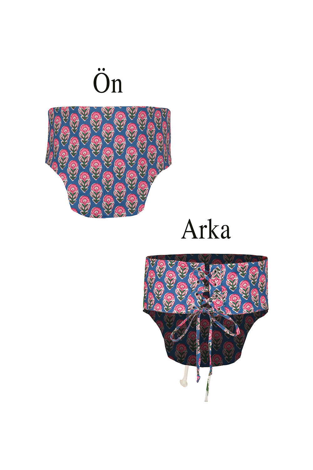 Sonia Yakalı Mavi Elbise - 3