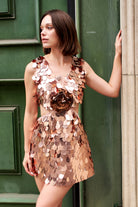 Rose Büyük Payetli Mini Elbise Hailey - 5