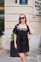 Siyah Payetli Elbise Ve Bolero Takım Luna - 0