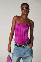 Fuşya Pembesi Balenli Korse Kylie - 3