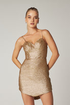 Gold Pullu Mini Abiye Si̇ren - 0