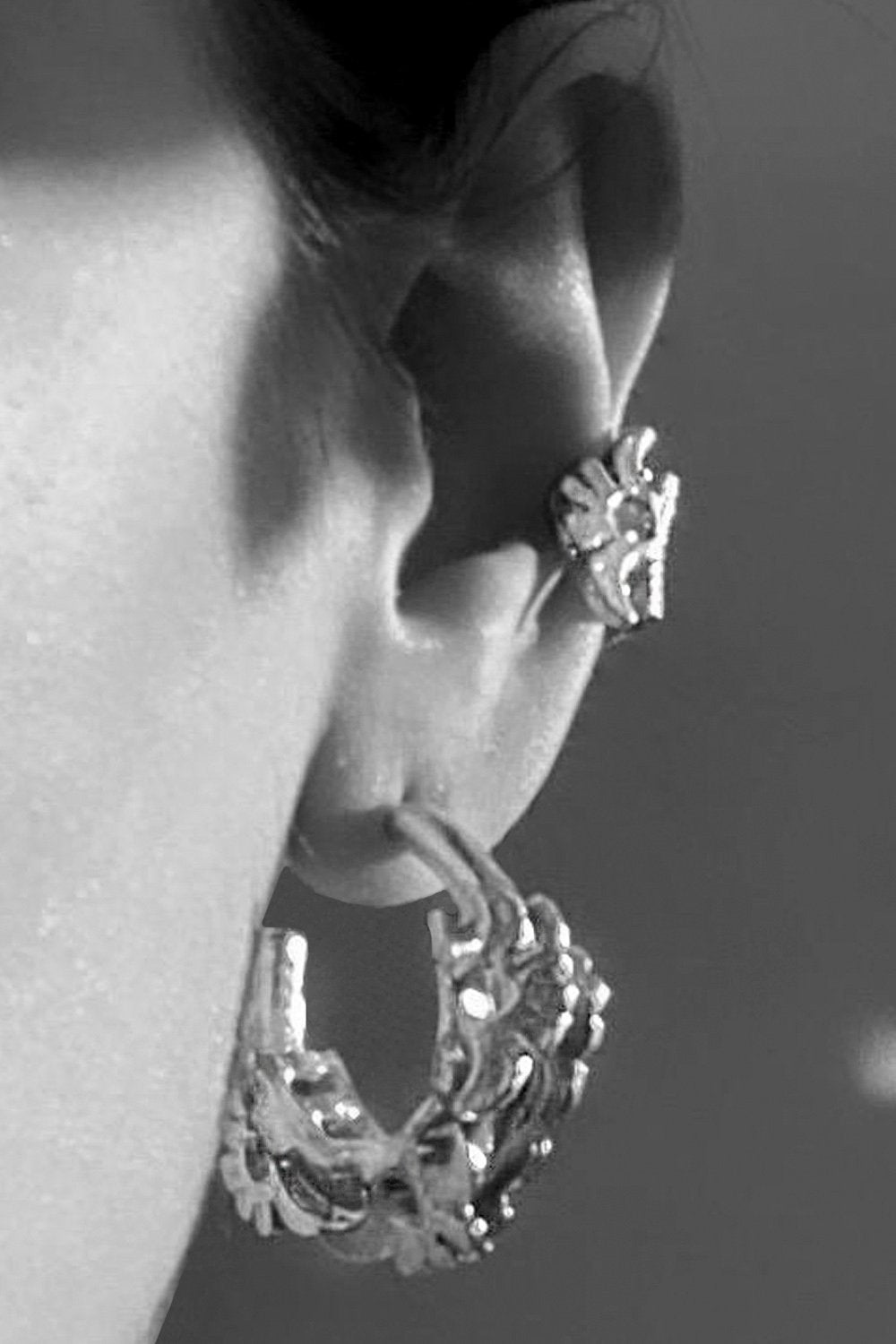 Okheia Bold Hoops Gümüş - 1