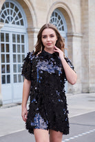 Siyah Payetli Elbise Ve Bolero Takım Alexis - 0