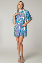 Buz Mavisi Payetli Elbise Ve Bolero Takım Alexis - 6