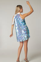 Buz Mavisi Payetli Elbise Ve Bolero Takım Alexis - 7