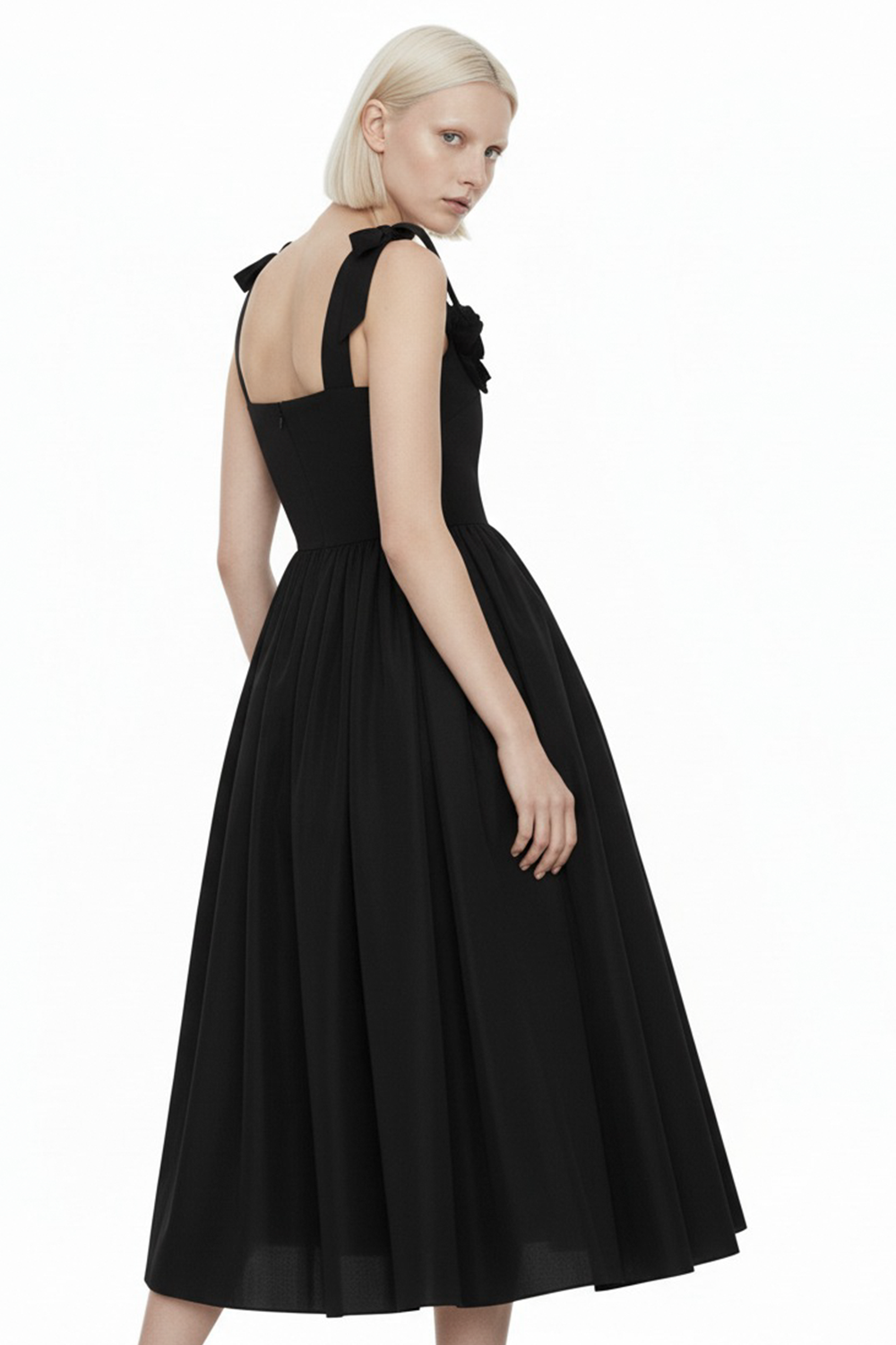 Limited Edition Orchid - Siyah Midi Elbise - 2