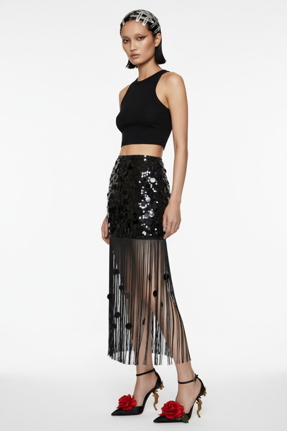 Limited Edition Midnight Mirage  - Siyah Payetli Etek - 1