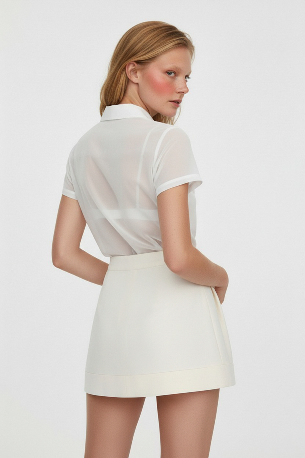 Limited Edition Azalea - Beyaz Transparan Bluz - 2