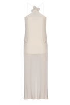 Limited Edition Magnolia Champagne - Bej Uzun Şifon Elbise - 5