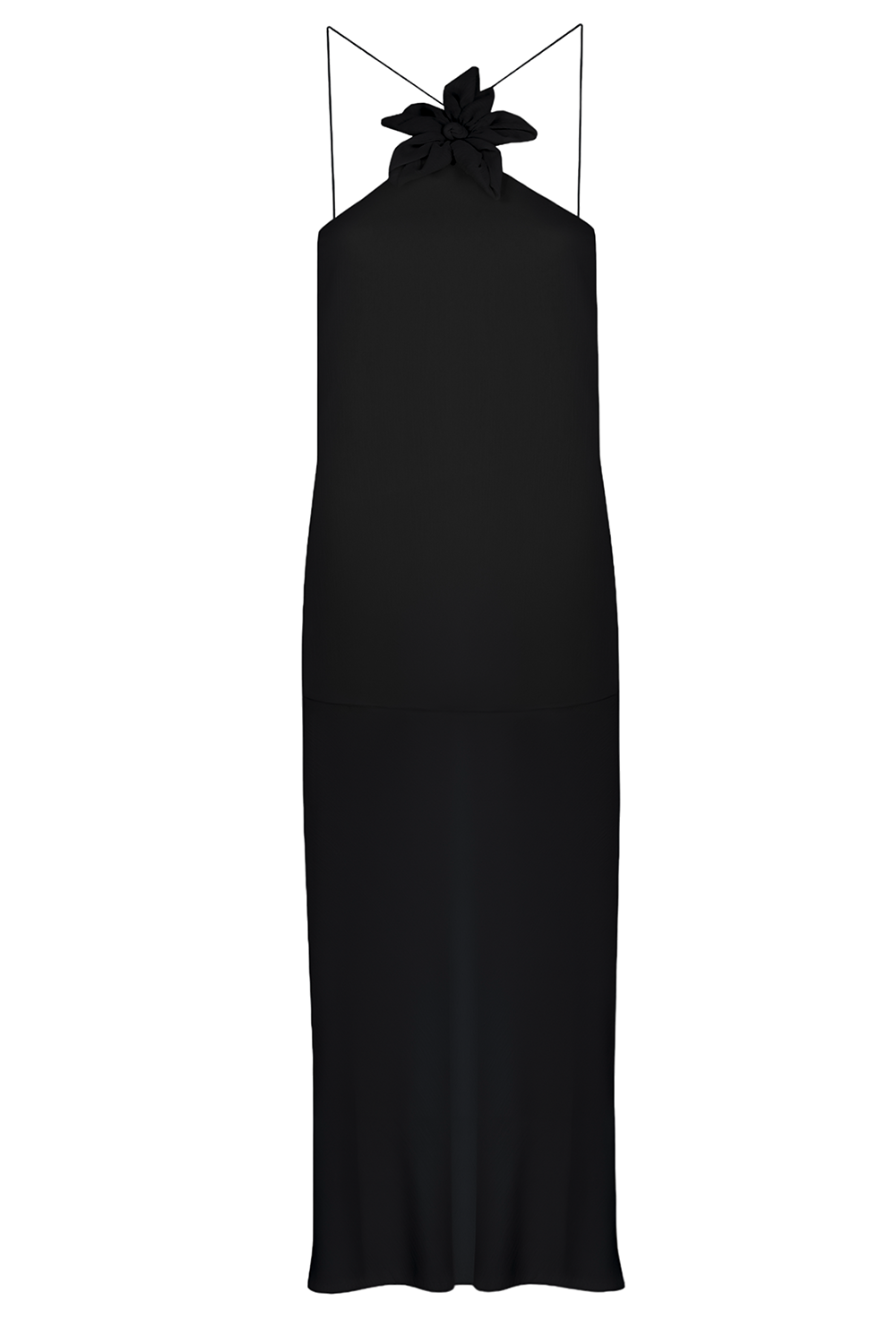 Limited Edition Magnolia Black - Siyah Uzun Şifon Elbise - 4