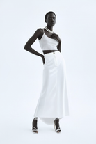 Limited Edition Calla - Beyaz Uzun Saten Etek - 0