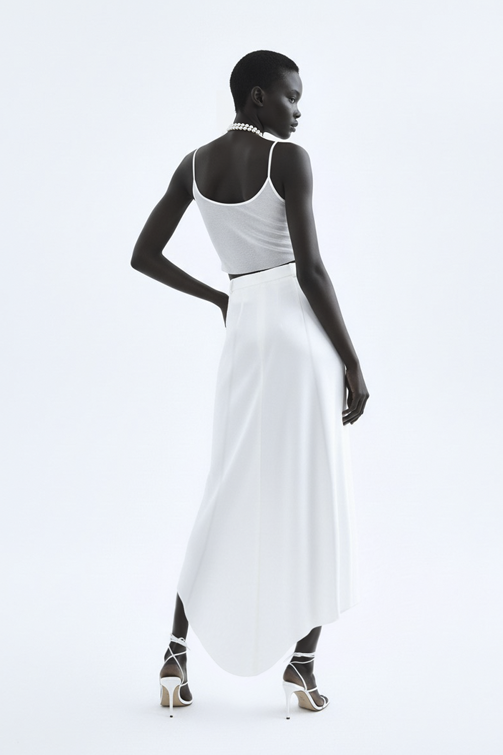 Limited Edition Calla - Beyaz Uzun Saten Etek - 1