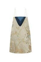 Limited Edition Susanna - Altın Rengi Çiçekli Elbise - 5