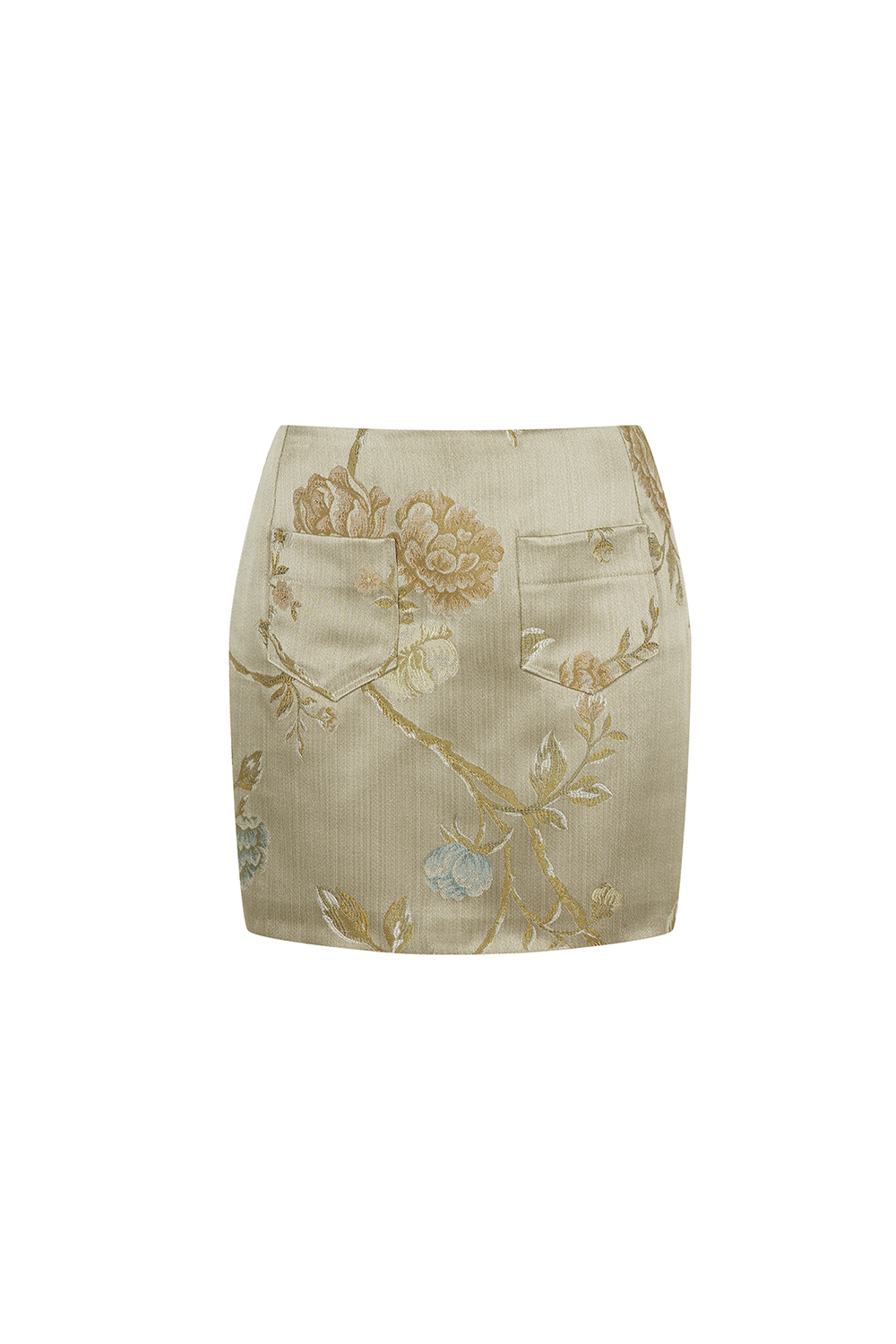 Limited Edition Apollonia - Altın Rengi Çiçekli Etek - 4