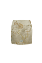 Limited Edition Apollonia - Altın Rengi Çiçekli Etek - 4