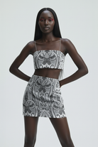 Limited Edition Danae Griftalia - Gri Kadife Crop Top - 1