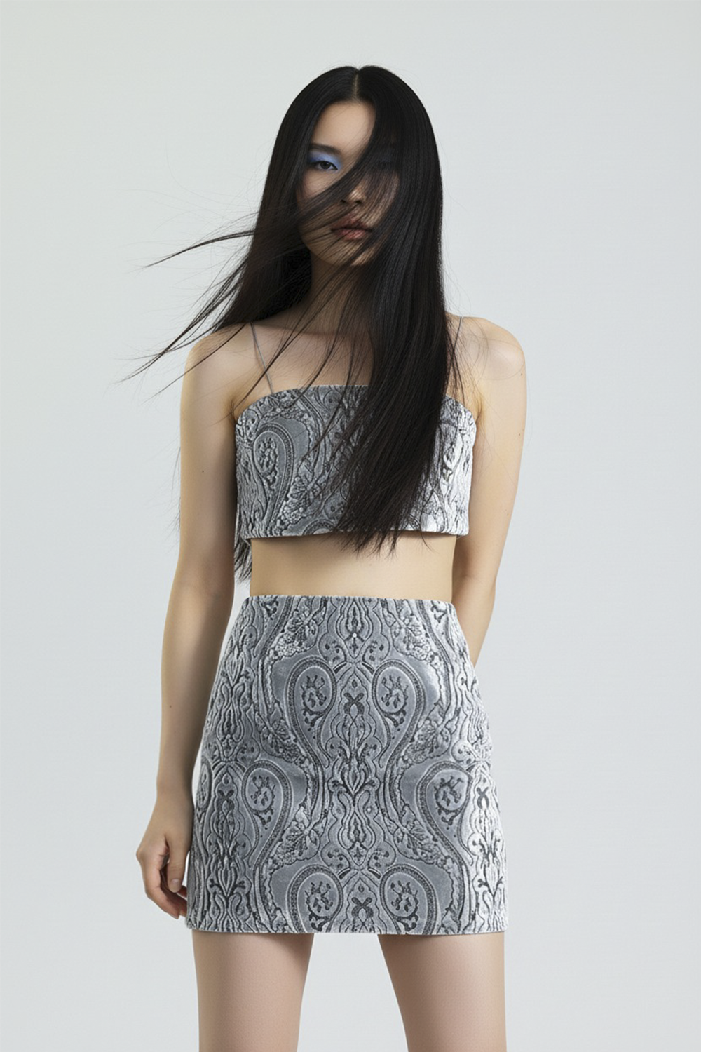 Limited Edition Danae Spiralia - Gri Kadife Etek - 1