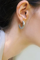 25mm Luki Gümüş Halka Küpe - 1