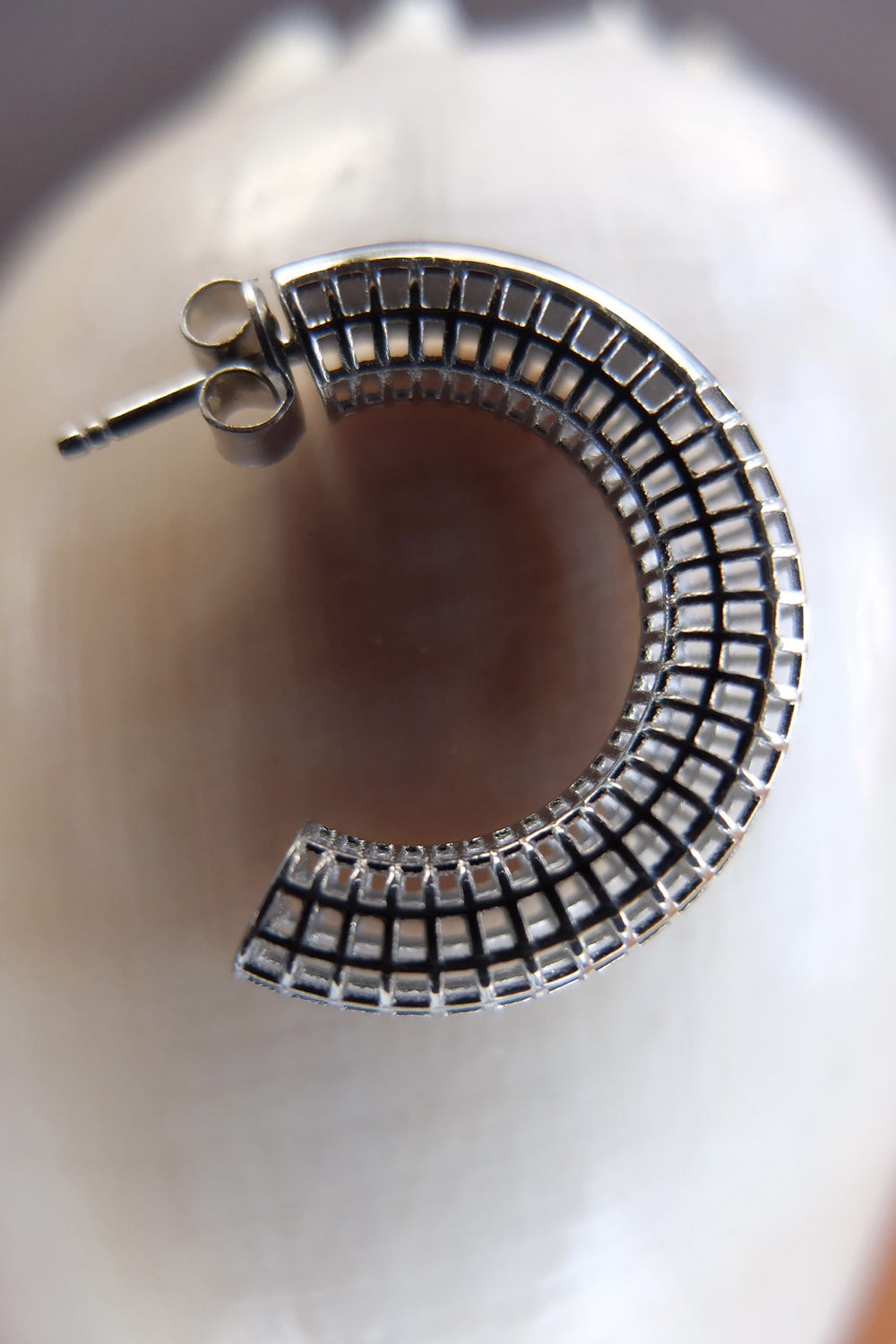 25mm Luki Gümüş Halka Küpe - 5