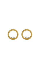 Midi Princess Semita Altın Kaplama 925 Ayar Gümüş Kadın Küpe - 0